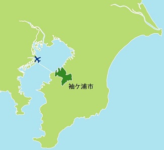 袖ケ浦市の位置図