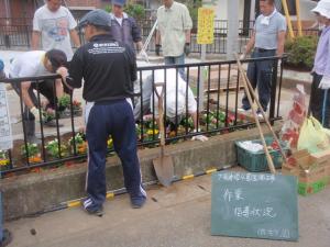 花の植栽の様子