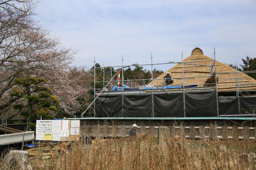 改修工事中の旧進藤家住宅 