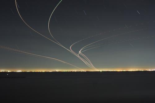 夜空に書いた一筆書きの写真