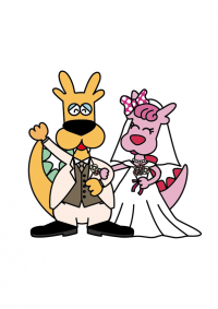 ガウラとソデリーの結婚イラスト