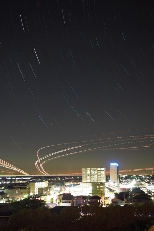 「袖ケ浦駅夜景」の写真1枚目