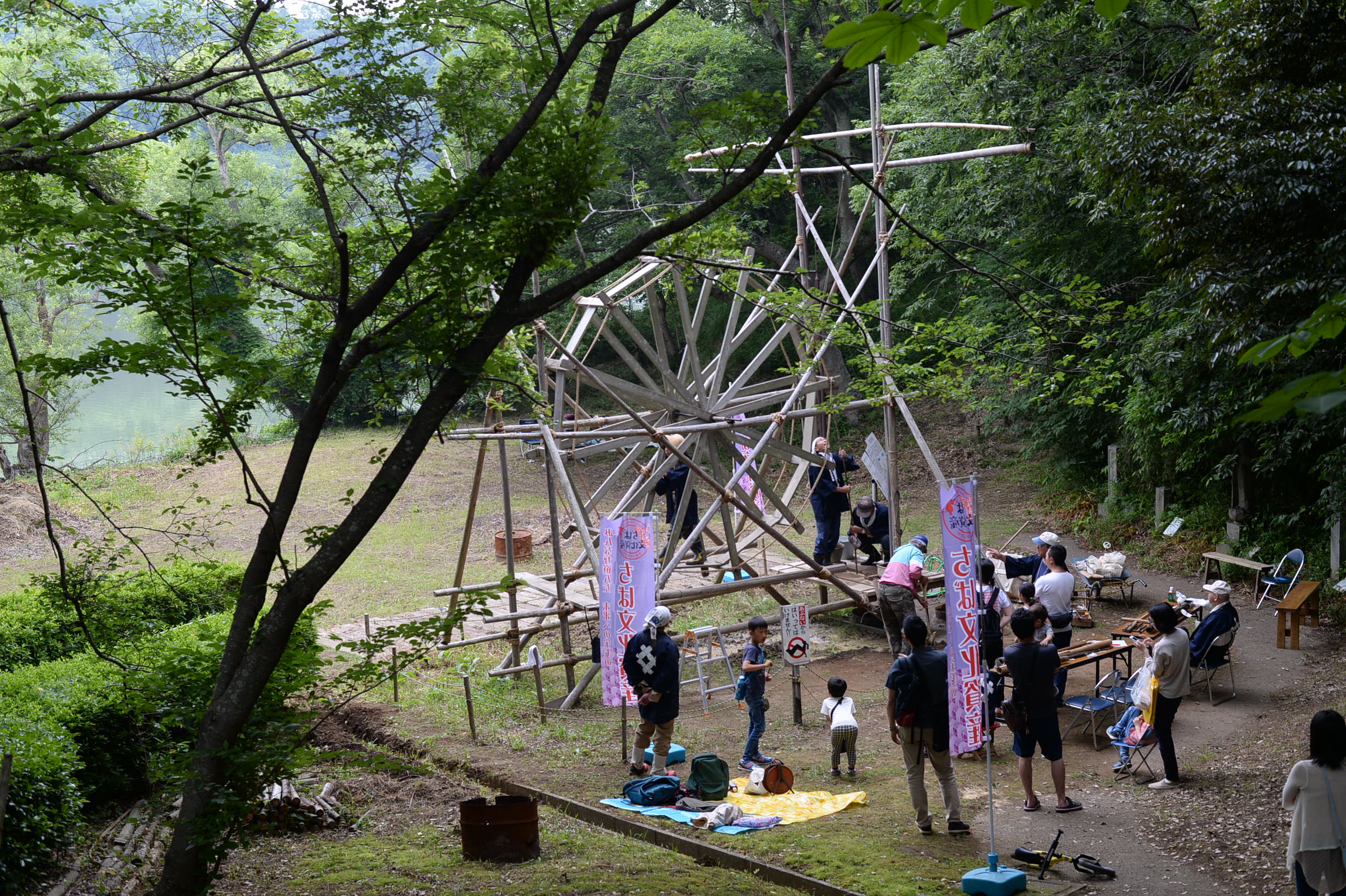 上総掘りの様子