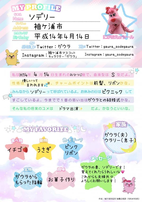 ソデリーのプロフィール帳