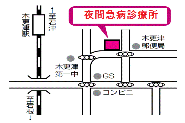 夜間急病診療所の図