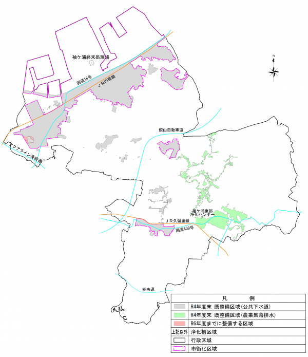 汚水処理整備区域図