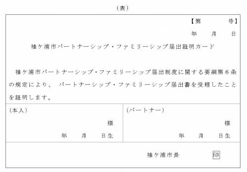 証明カード（表）