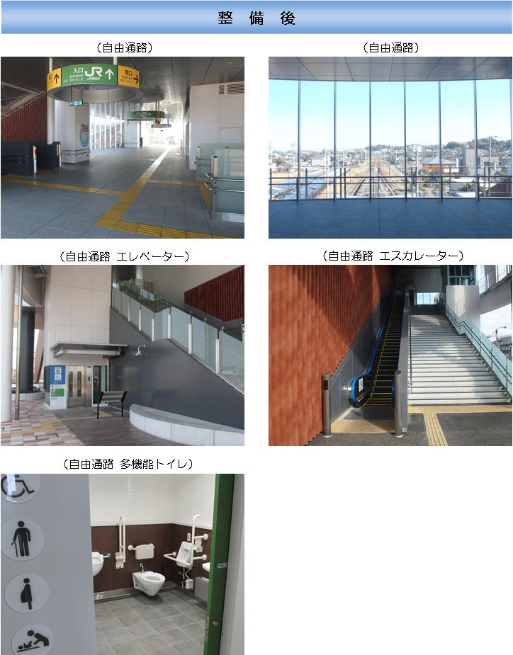 袖ケ浦駅自由通路整備後の写真