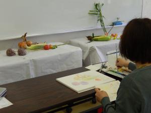 第２回成人絵画教室の様子