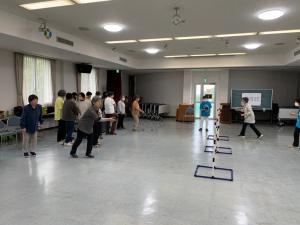 スピードラダーゲッターを体験している様子