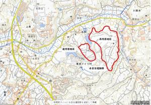 永吉台遺跡群位置図