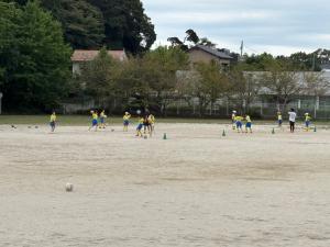 サッカーの練習風景