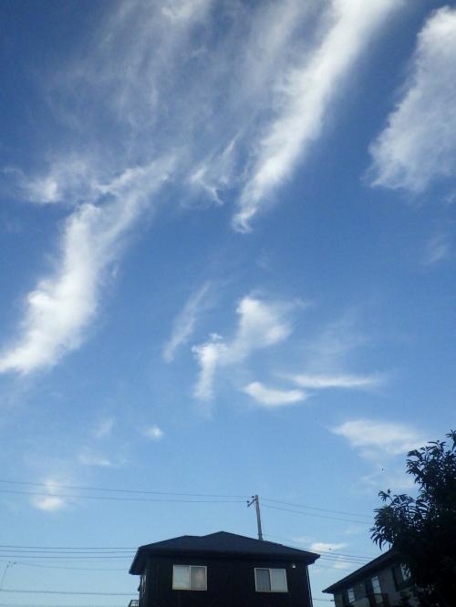 台風の前後の空模様