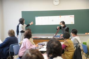 作り方の説明をしている写真