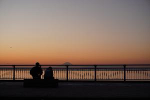 マジックアワーの海浜公園