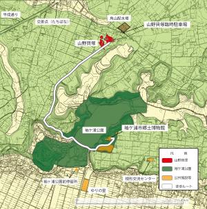 山野貝塚位置図