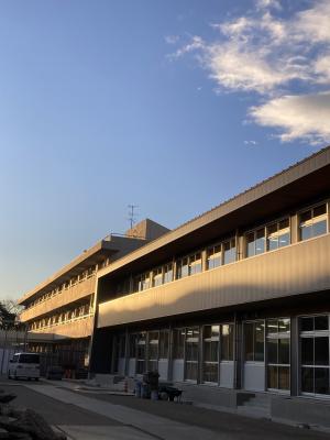 増設中の昭和中学校