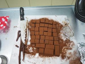 出来上がった生チョコの写真