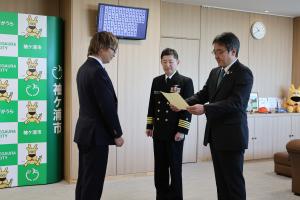 自衛官募集相談員委嘱式の様子