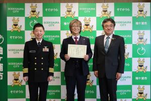 自衛官募集相談員委嘱式の様子