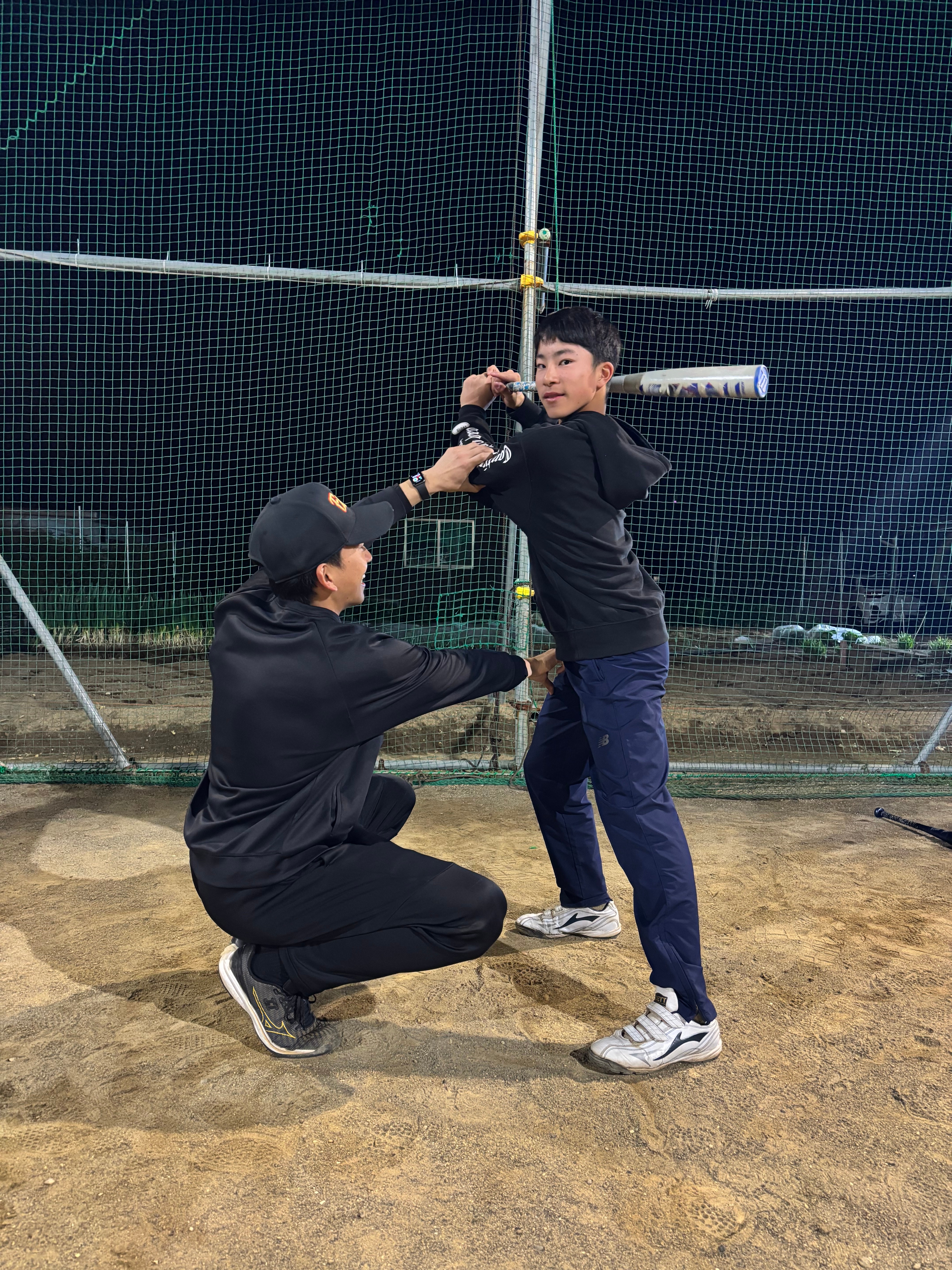 野球指導の様子