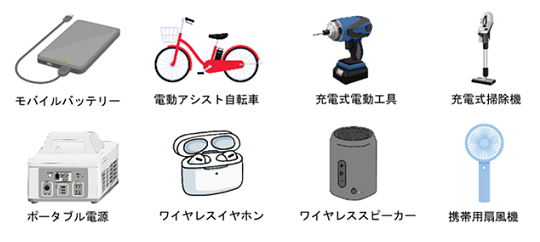 リチウムイオン電池搭載製品