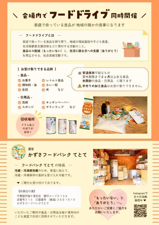袖ケ浦出張子ども食堂応援プロジェクトのチラシ（裏）