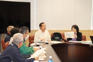市長と一緒にティータイムの様子