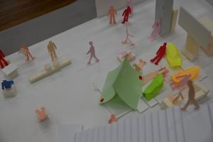 作った模型の写真（赤グループ）