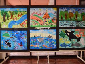 子ども絵画教室過去の大型作品左