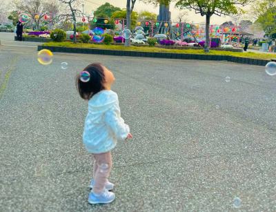 袖ケ浦公園で遊ぶお子様のお写真