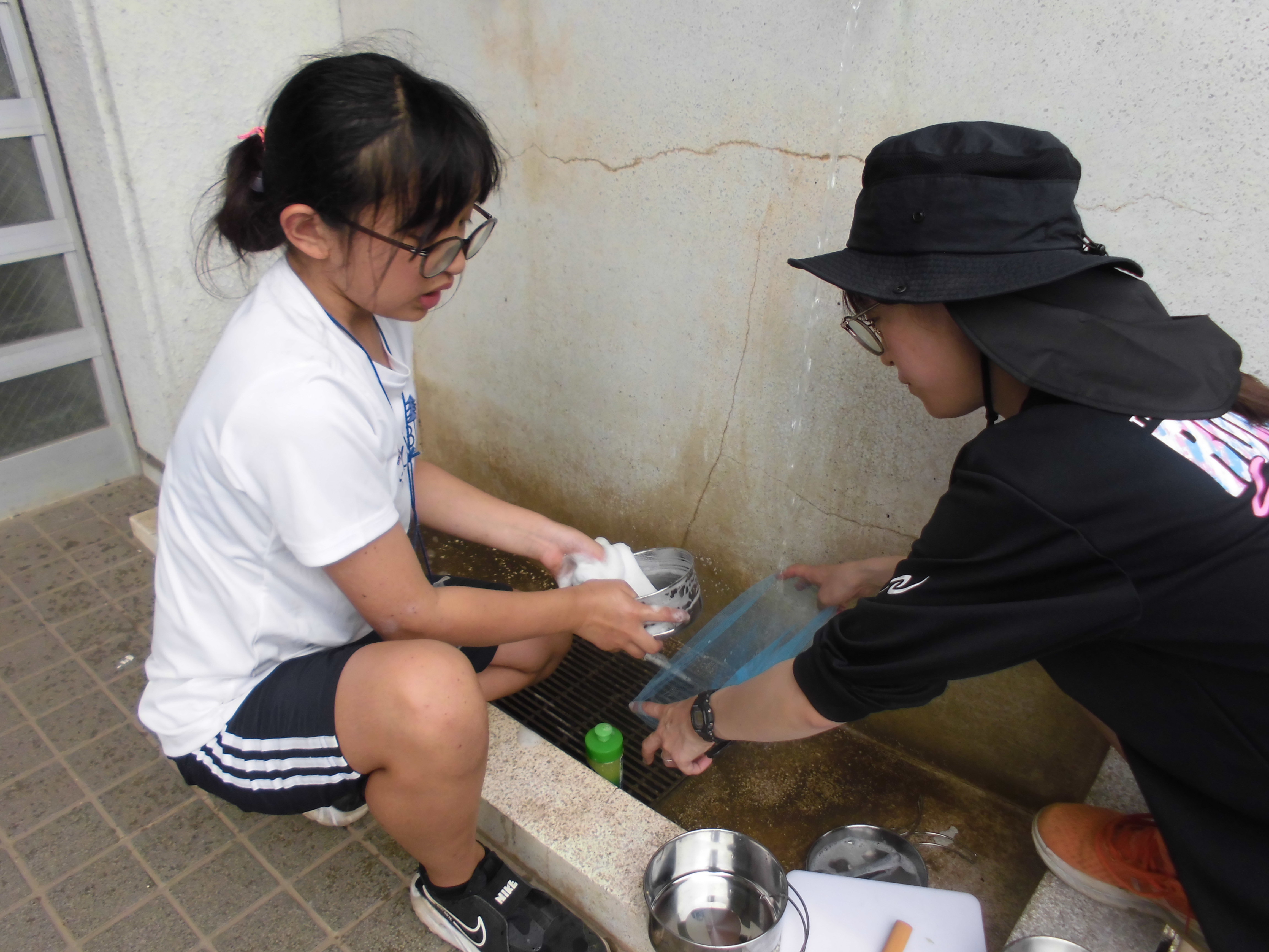 片付け中