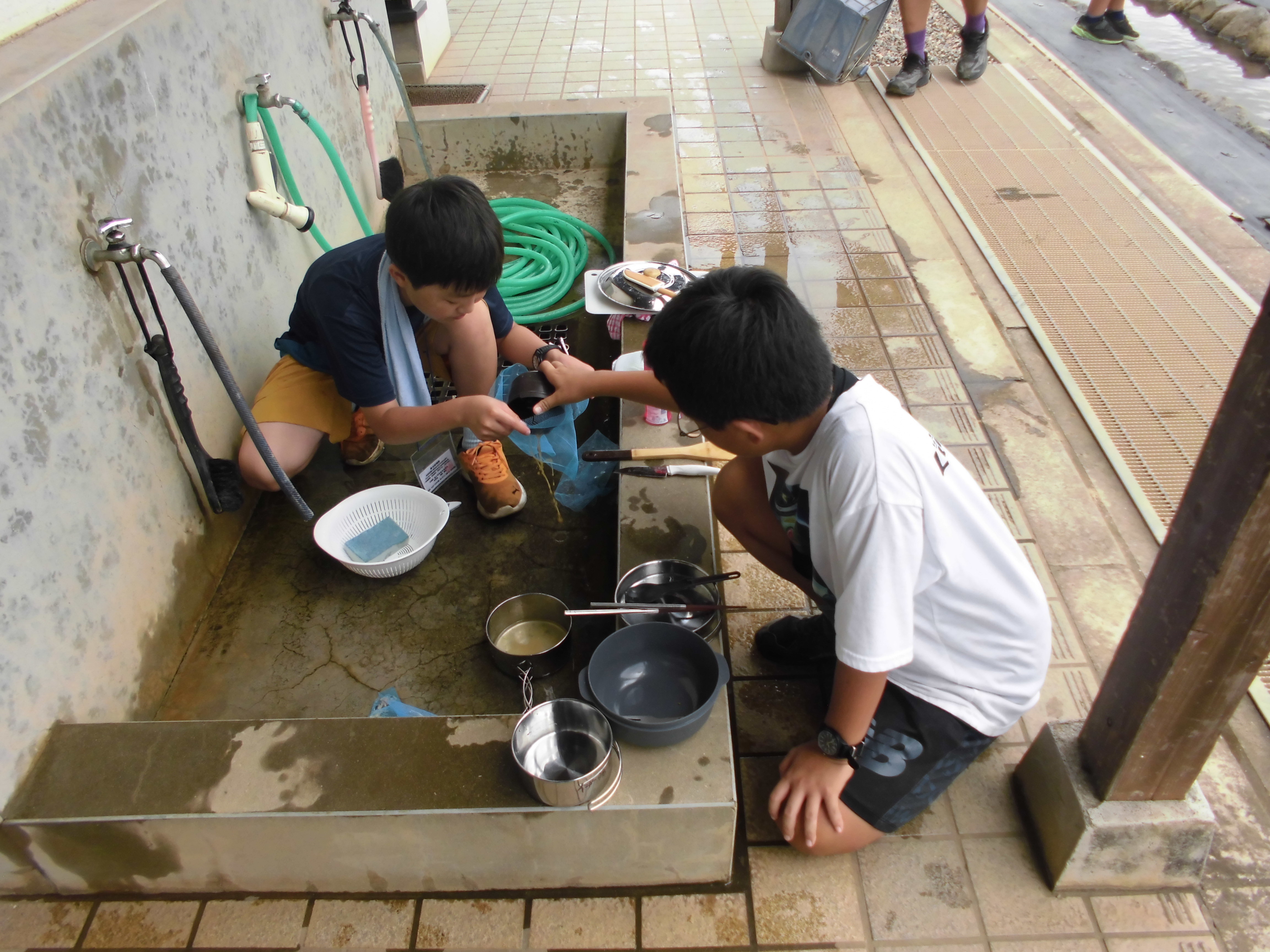 片付け中