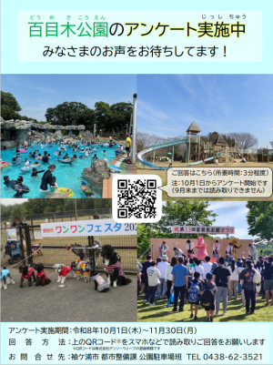 百目木公園アンケートのチラシの画像