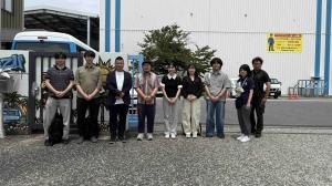 シミズオクト社員様及び千葉大学の学生等の集合写真