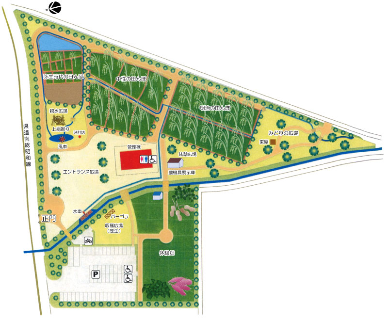 ひらおかの里　農村公園の案内図のイメージ