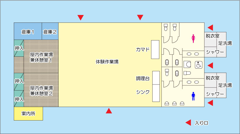 管理棟の案内図のイメージ