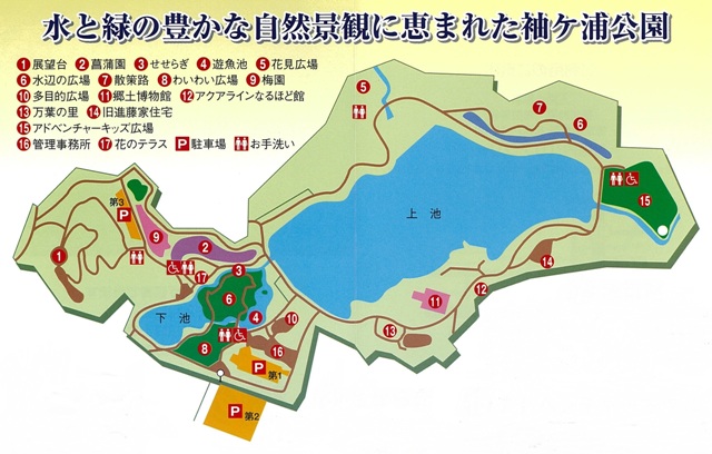 袖ケ浦公園案内図の画像