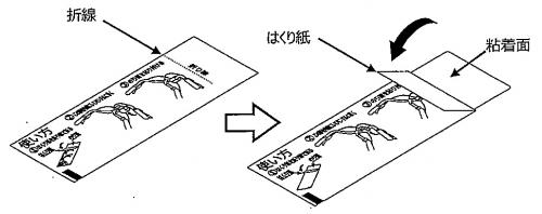 一時利用券取り付け方イラスト(3)