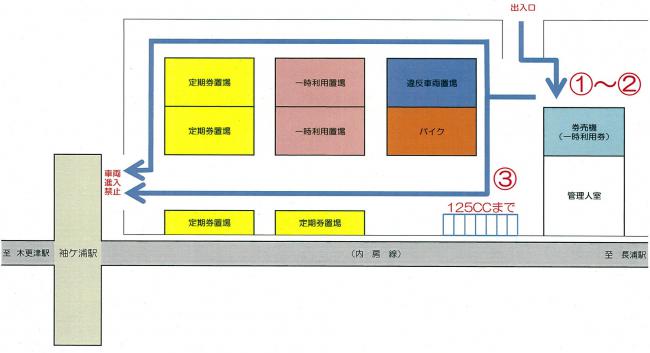 駐輪場案内図