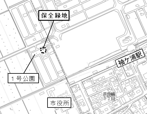 保全緑地位置図