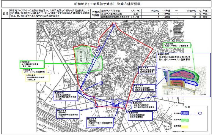 昭和地区（千葉県袖ケ浦市）整備方針概要図