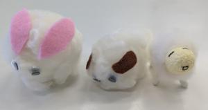 綿花を使った動物さん